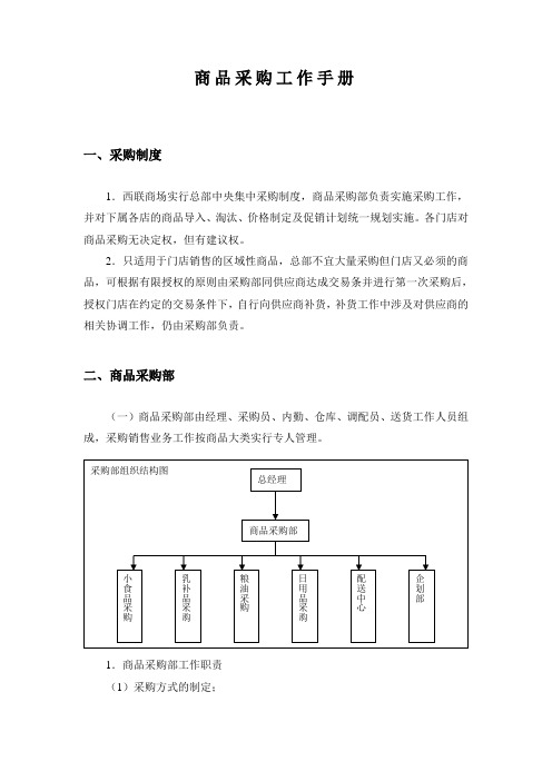 超市商品采购工作手册