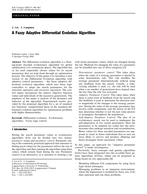 A fuzzy adaptive differential evolution algorithm2005-1