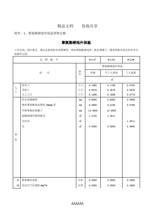 聚苯板保温预算定额