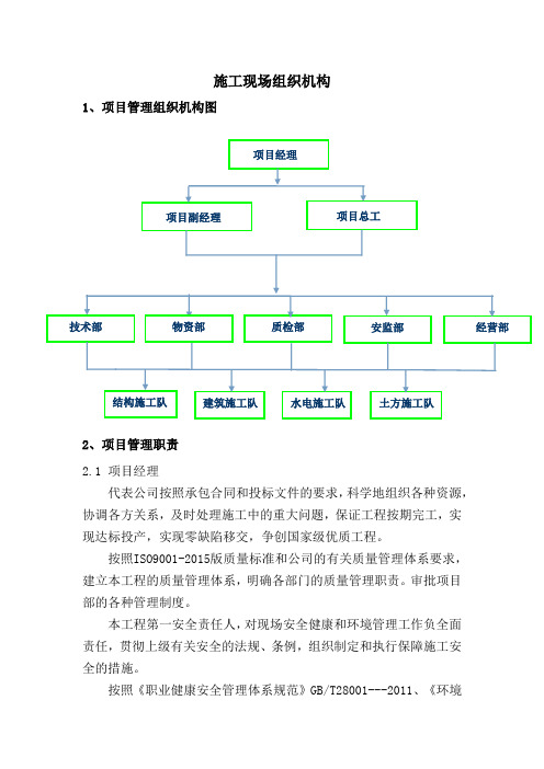 施工现场组织机构