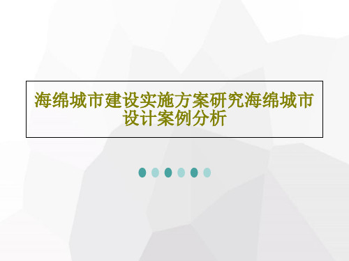 海绵城市建设实施方案研究海绵城市设计案例分析103页PPT