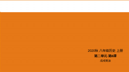 20秋人教版历史八年级上册作业课件——第6课 戊戌变法