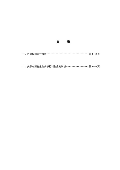 好想你：关于公司内部控制审计报告