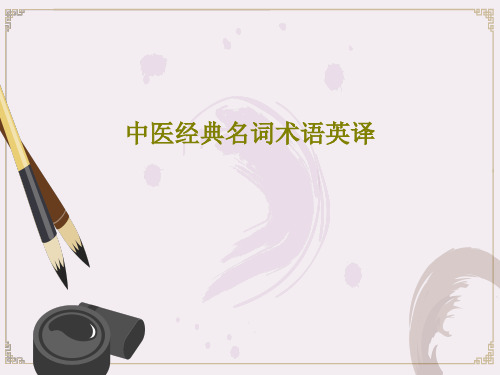 中医经典名词术语英译共48页PPT