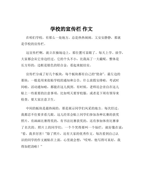学校的宣传栏 作文