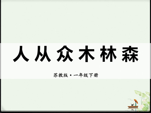 《人从众木林森》ppt