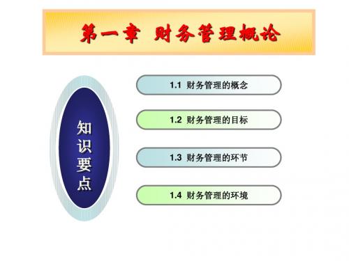 第一章财务管理概论