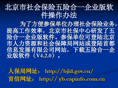 五险合一系统企业版使用方法