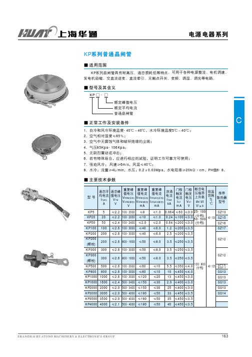 晶闸管选型资料