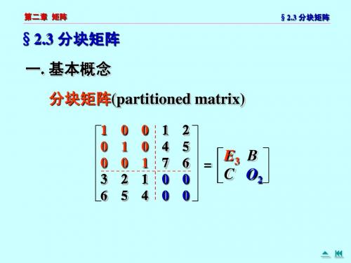 2.3-2.4 分块矩阵