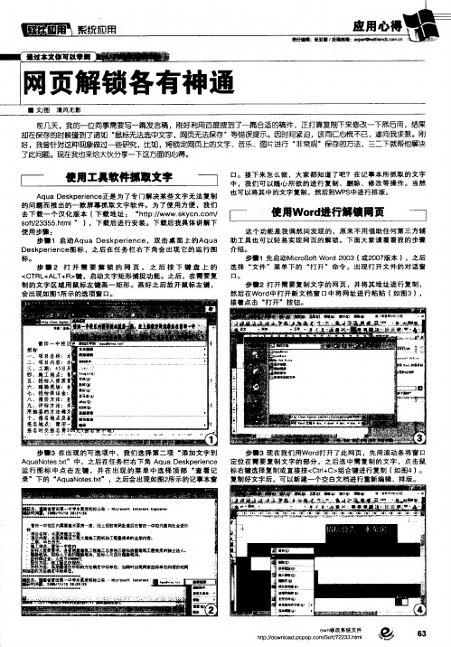 网页解锁各有神通