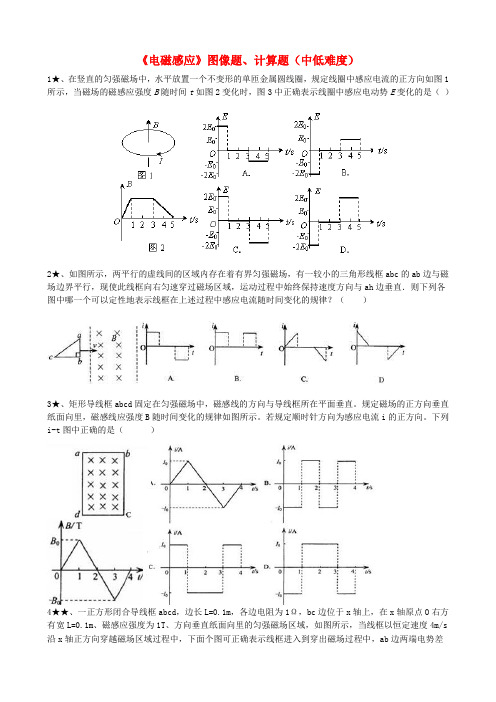 四川省米易中学高考物理 电磁感应图像练习2