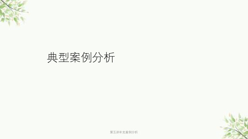 第五讲补充案例分析