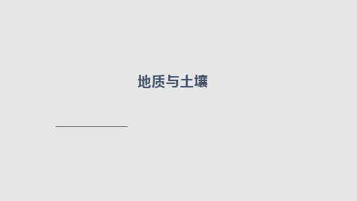 地质与土壤PPT课件