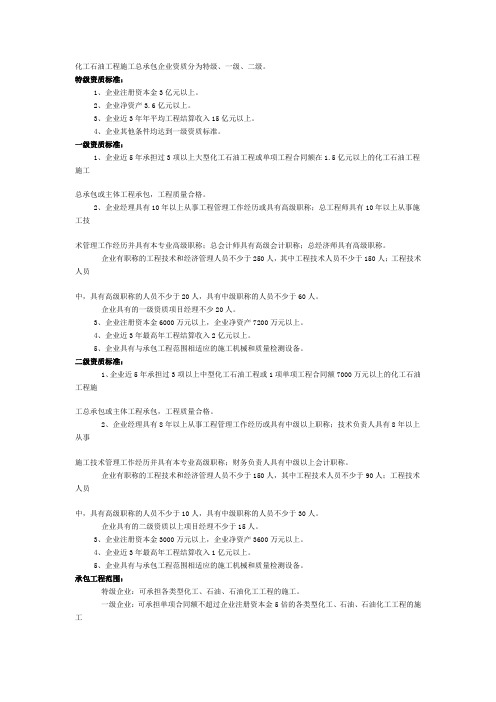 化工石油资质