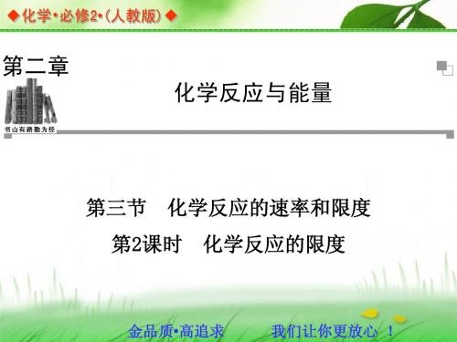 2013-2014学年高中化学人教版必修二同步辅导与检测课件：2.3 第2课时 化学反应的限度
