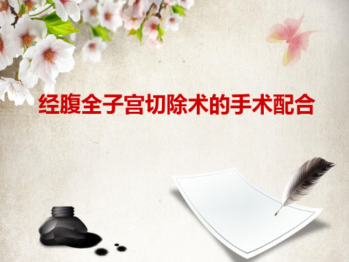 经腹全子宫切除术的手术配合 ppt课件