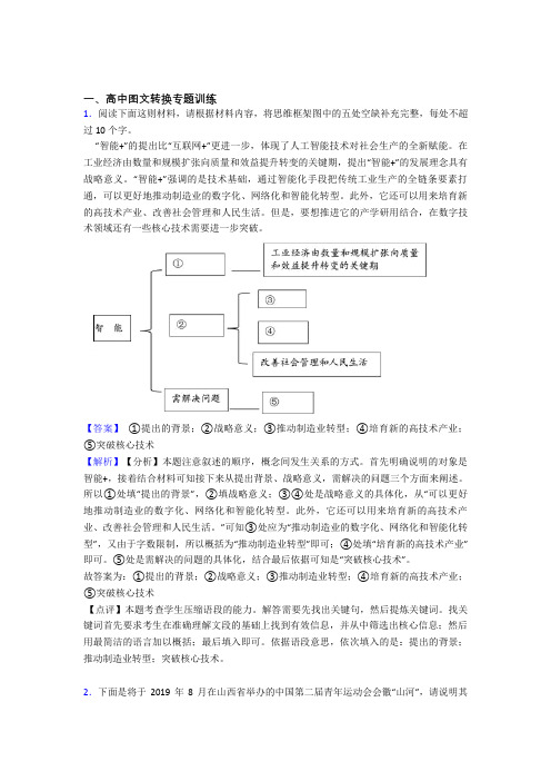 【语文】语文图文转换的专项培优 易错 难题练习题附详细答案