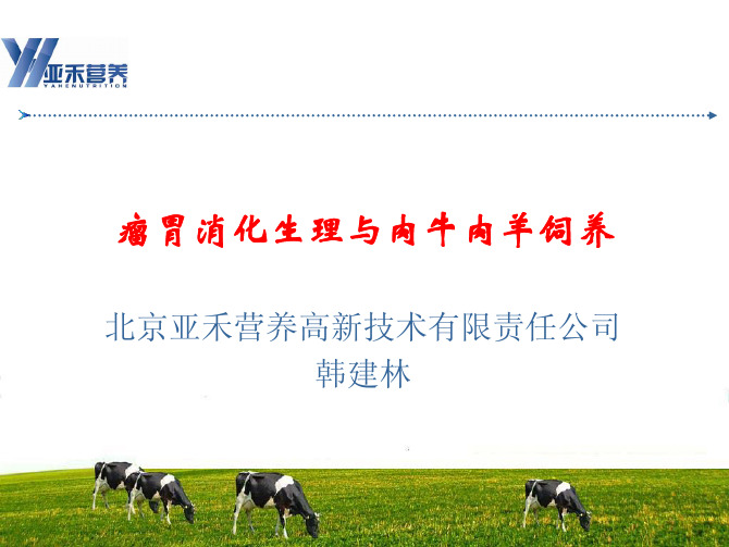 韩博士瘤胃消化生理与肉牛肉羊的饲养