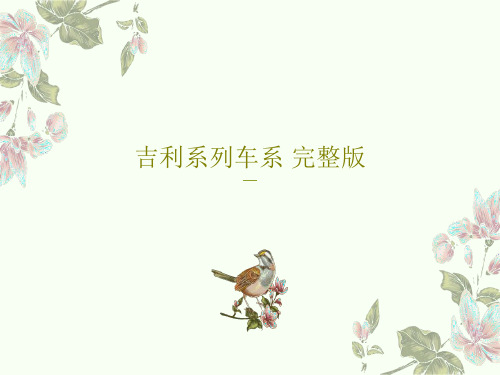 吉利系列车系 完整版58页PPT