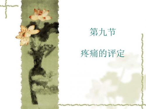 疼痛的评定