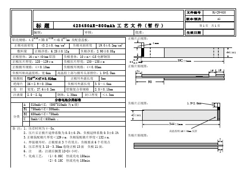 铝壳锂电池4423450AR-800AR工艺 -混合
