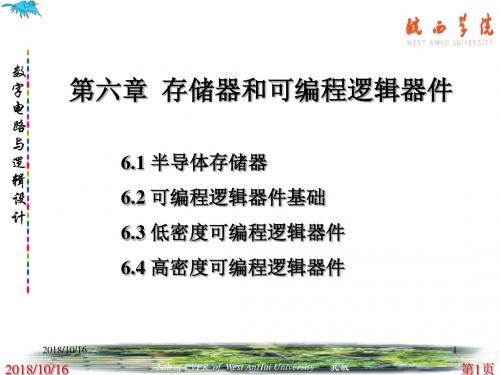 CH6 存储器和可编程逻辑器件解析