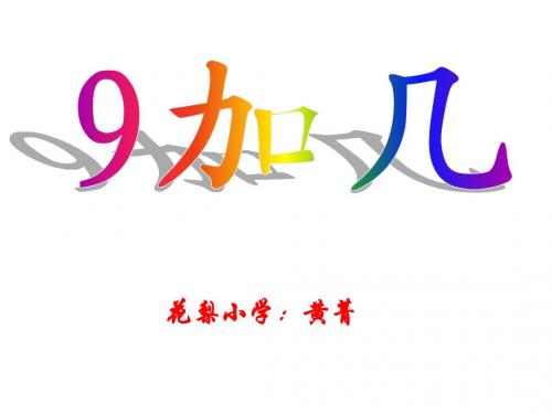 新版苏教版一年级数学上册9加几ppt课件