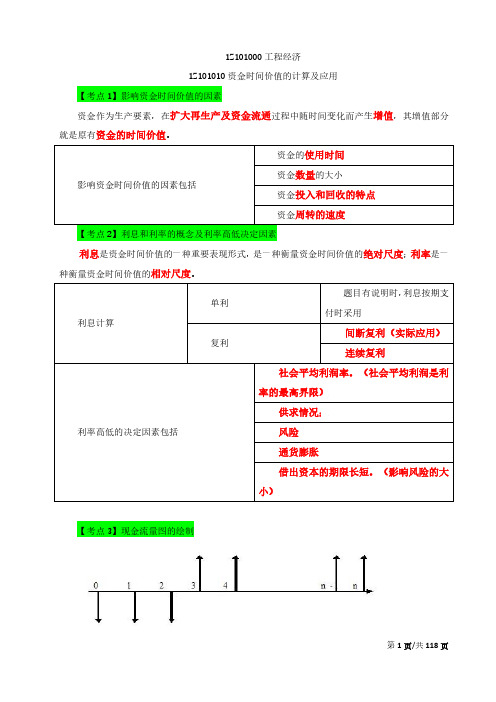 一级建造师-经济2016考点讲义