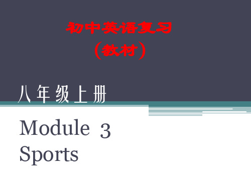 外研版八年级上册英语Moudle3复习优质课件(共19张PPT)