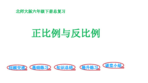 六年级下册数学课件总复习数与代数正比例和反比例∣北师大版(秋) (共33张PPT)