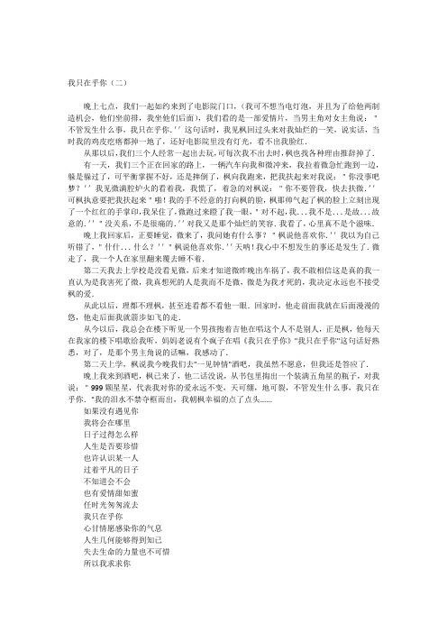 我只在乎你(二)