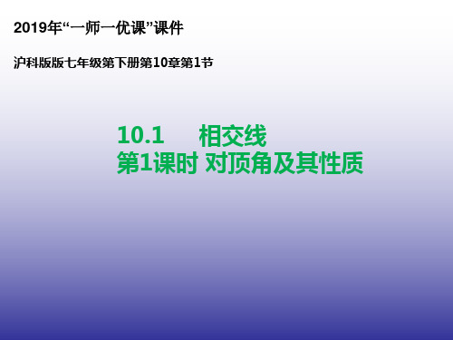 沪科版七年级下册数学：对顶角及其性质4