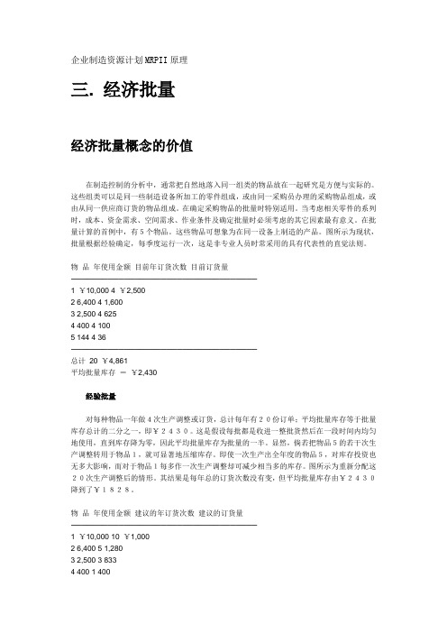 经济订购批量详解