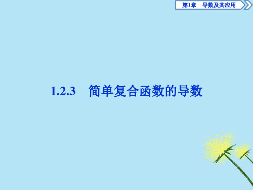 2020学年高中数学第1章导数及其应用1.2导数的运算1.2.3简单复合函数的导数课件苏教版选修2_2