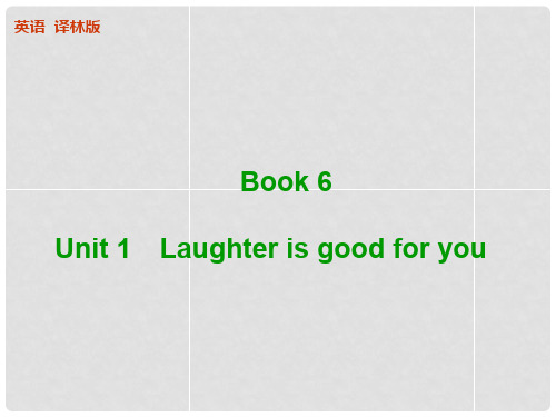 高考英语一轮复习 Unit 1 Laughter is good for you配套课件 牛津译林版选修6