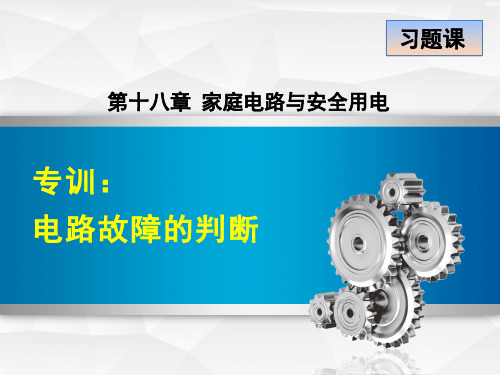 沪粤版初三九年级物理下册《专训：电路故障的判断》课件