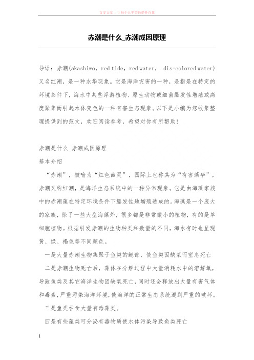 赤潮是什么赤潮成因原理 (1)