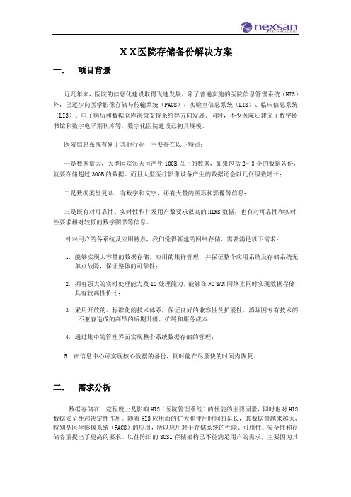 XX医院HIS存储解决方案-Nexsan
