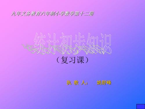 九年义务教育六年制小学数学第十二册