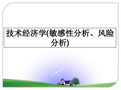 最新技术经济学(敏感性分析、风险分析)教学讲义PPT