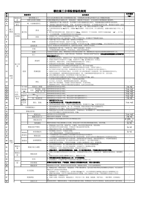 墩柱施工验收细则