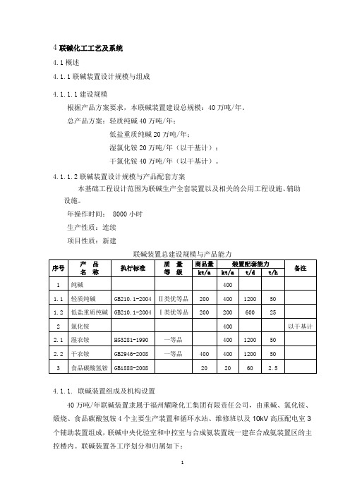 联碱化工工艺及系统