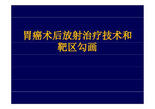 胃癌放射治疗技术和靶区勾画