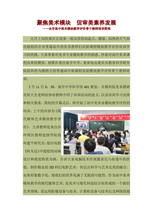 聚焦美术模块促审美素养发展