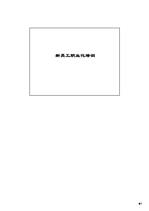 新员工职业化培训(PDF 45页)