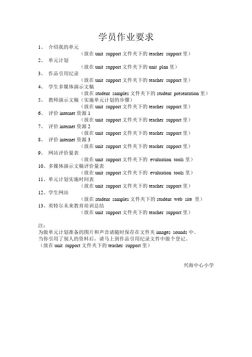 英特尔未来教育作业要求