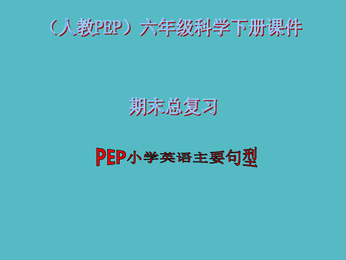 小学人教PEP版英语六年级下册《期末总复习 句型》课件PPT