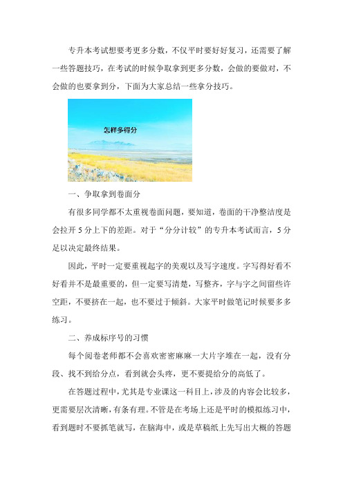 专升本考试怎样才能多得分？你需要注意这几点