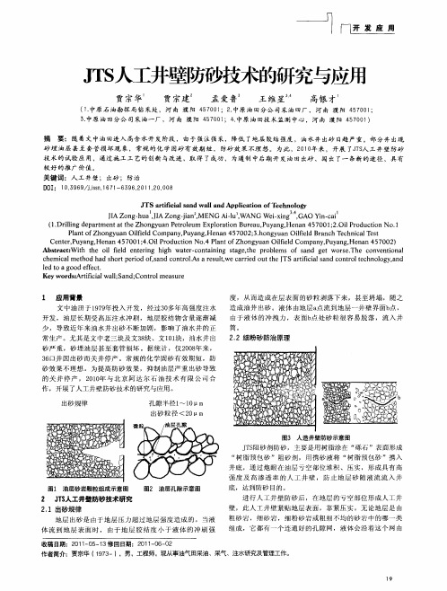 JTS人工井壁防砂技术的研究与应用